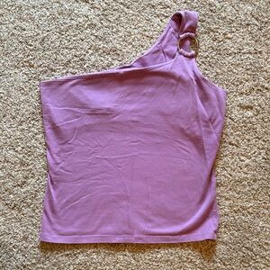 Moda International One-Shoulder Lilac Tank Top